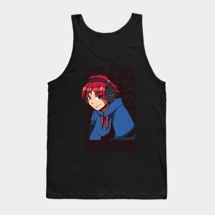 Just A Girl Who Loves Anime And Kpop Anime Lover Tank Top